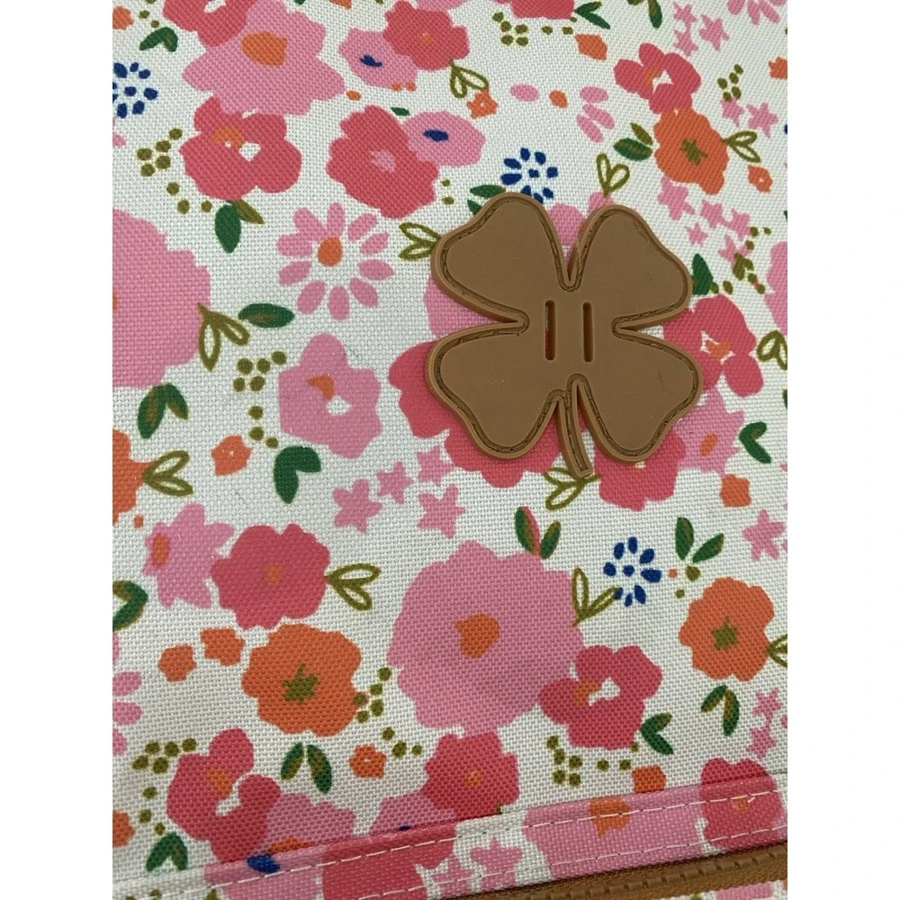Lucky Brand Backpack White Background Pink & Orange Flowers